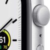Apple Watch SE (GPS, 44mm) - Silver Aluminum Case with White Sport Band (Renewed)