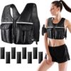 Prodigen Adjustable Weighted Vest 0-10 lbs/0-18 lbs for Women Men for Running Walking Cardio and Strength Training with Shoulder Pads and Reflective Stripe