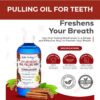 Organic Oil Pulling for Teeth and Gums | Natural Oral Pulling Rinse Mouthwash | Essential Oils for Bad Breath to Whitening Teeth & Fresh Breath |Mint, Cinnamon, Bubblegum (8oz, 3Pack)