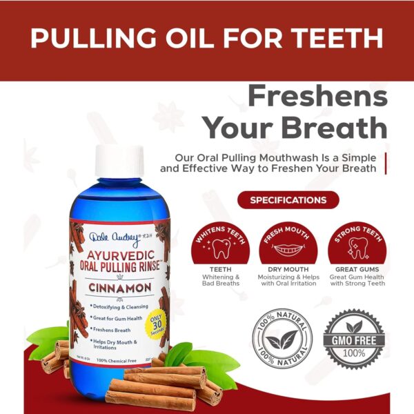 Organic Oil Pulling for Teeth and Gums | Natural Oral Pulling Rinse Mouthwash | Essential Oils for Bad Breath to Whitening Teeth & Fresh Breath |Mint, Cinnamon, Bubblegum (8oz, 3Pack)