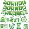 35 Pcs Mental Month Decorations Including Mental Month Banner Mental Month Hanging Swirls Wall Decor Holiday Celebrating Events for Festival Supplies