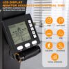 Ski Machine, Indoor Aerobic Wind Resistance Machine, Exercise Equipment for Home, Skiing Machine with LCD Display, Home Gym Strength Training Equipment, Black