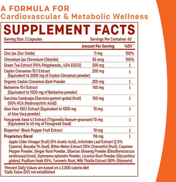 21-in-1 Berberine Supplement with Ceylon Cinnamon - Berberine 1500mg with Chromium, Bitter Melon and Green Tea Extract - Dihydroberberine Supplement for Energy & Metabolism Support, 5279 mg, 120 count