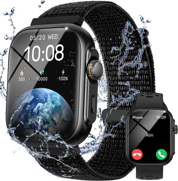 Parsonver Smart Watch, Alexa Bulit-in, GPS, Bluetooth Calling, 30M Waterproof Fitness Tracker, 2Pack
