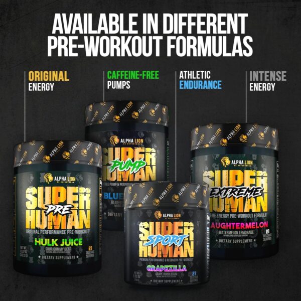 ALPHA LION Superhuman Burn 2-in-1 Metabolism Booster Pre Workout, Weight Loss Supplement, Appetite Suppressant, Fat Loss Support, Energy & Focus Powder (21 Servings, Sweet Black Cherry Flavor)