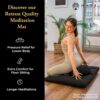 Organic Meditation Mat Zabuton/Floor Pillow - 3 & 4 Inch Thickness Options - Prevents Knees & Legs Pain