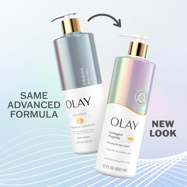 Olay Body Lotion Firming & Hydrating for Women with Collagen, 24hr Moisturizing, Vitamin E & Vitamin B3 Complex, Fast Absorbing Formula, 17 fl oz