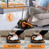 Zakle Under Desk Elliptical Machine, Ellipse Leg Exerciser w/Remote Control & 12 Adjustable Speeds, Noiseless Ellipse Leg Exerciser, Fully Assembled Elliptical Training Machine