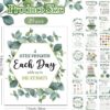 Harloon 20 Pcs Calming Corner Classroom Posters Mental Health Posters Therapy Office Feelings Chart Home Preschool Classroom Decorations for Teachers Elementary Educational Posters for Kids(Greenery)