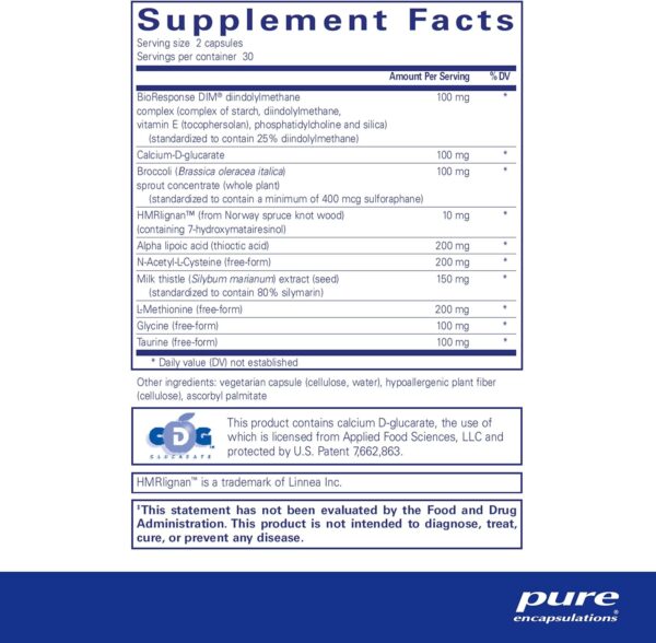 Pure Encapsulations DIM Detox | Supplement Support for Detoxification and Cellular Health* | 60 Capsules