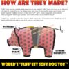 TUFFY - World's Tuffest Soft Dog Toy - Zoo Bear - Squeakers - Multiple Layers. Made Durable, Strong & Tough. Interactive Play (Tug, Toss & Fetch). Machine Washable & Floats. (Junior 2 Pack)