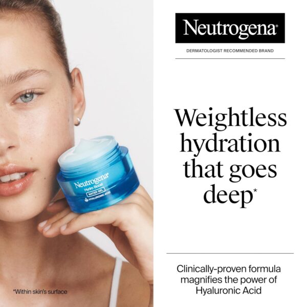 Neutrogena Hydro Boost Water Gel with Signature Fragrance, Hyaluronic Acid Facial Moisturizer for Normal to Oily, Combination Skin, Delivers hydration for Refreshed, Dewy Skin, 1.7 oz