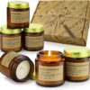 6 Pack Candles for Home Scented Aromatherapy Candle Gift Set for Women Soy Wax Long Lasting Amber Jar Candles Gift for Birthday Mother's Thanksgiving Day Present