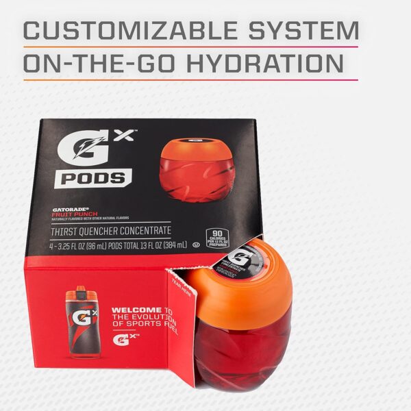 Gatorade Gx Hydration System, Non-Slip Gx Squeeze Bottles Or Gx Sports Drink Concentrate Pods - 4 count (Pack of 6)