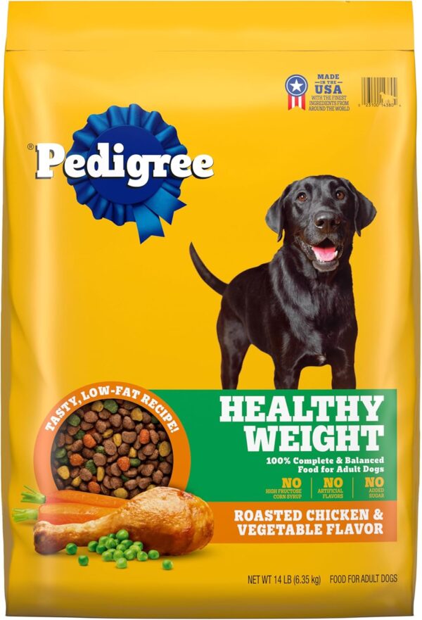 Pedigree Healthy Weight Adult Dry Dog Food, Roasted Chicken and Vegetable Flavor, 14 lb. Bag
