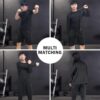 JULY'S SONG Men Compression Workout Set 5 PCS Dry Quick Shirt Pants Shorts Tights Jacket Clothes for Gym