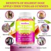 Apple Cider Vinegar Gummies, Keto ACV Gummies 2000MG, Detox Cleanse Gummies for Women and Men, Max Strength Keto Gummies with Green Tea, B12 for Metabolism Support & Digestive Health - 2 Months Supply