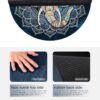 Round Meditation Pilates Yoga Mat Luxury Suede Large Yoga Mat Natural Rubber Non-Slip Base is ery Suitable for Meditation, Stretching, Yoga Environmental Protection, Fitness Exercise, Home and Outdoor. 140CM Diameter