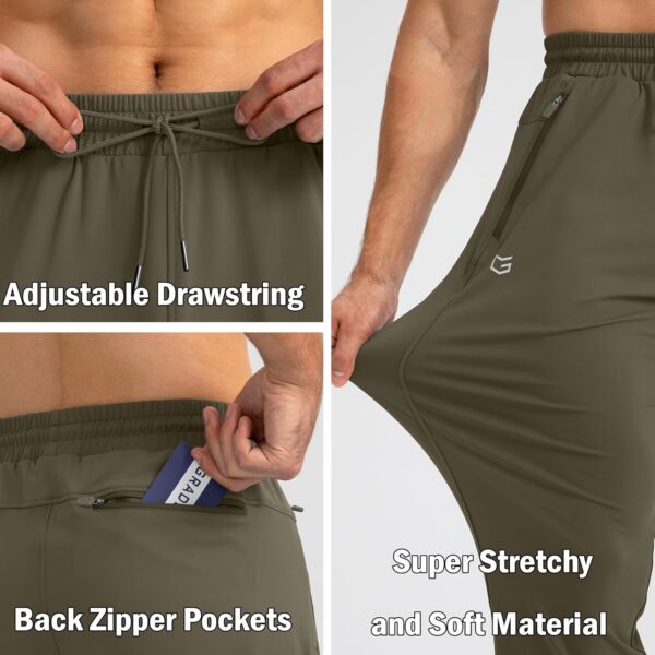 G Gradual Men's Sweatpants with Zipper Pockets Tapered Joggers for Men Athletic Pants for Workout, Jogging, Running