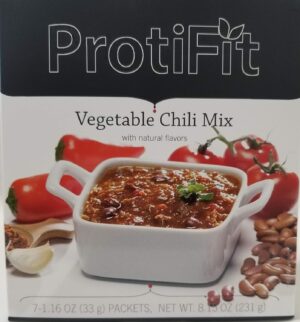 Proti Fit - Vegetable Diet Chili Mix with Natural Flavors - High Protein, Low Calorie, Low Fat, High Fiber - Diet & weight loss meal (7/Box)