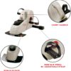 Sunny Health & Fitness Dual Function Under Desk Pedal Exerciser, Portable Indoor Cardio Mini Bike at Home, Arm/Leg Cycle for Seniors, Optional Magnetic, Motorized & Free SunnyFit App Bluetooth Connect