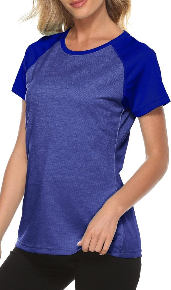 MoFiz Women's Short Sleeve UPF 50+ Sun Protection Sports T-Shirt Quick Dry Running Workout Athletic Tee Top