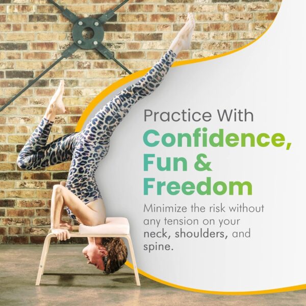 81SiUHK3k2L._AC_SL1500_.jpg FeetUp - The Original Yoga Headstand Bench, Vegan Handstand Trainer Bench and Stand, Strength Training Inversion Equipment for Relaxation and Strength, Includes App & Starter Kit, #1 Worldwide