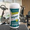 Wipex Original Fitness Equipment Wipes - Natural Plant Based Gym Wipes, Clean Surfaces at Home or Gym, Use as a Yoga Mat Cleaner, Peloton Cleaners - Lemongrass & Vinegar, 50 Count (Pack of 3)