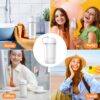 Bitvae P1 Water Dental Flosser for Teeth, Portable Mini Water Teeth Picks, Cordless Water Cleaner Picks with Telescopic Water Tank, Rechargeable Oral Irrigator for Travel & Home, Frost White