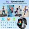 Smart Watch for Men Women (Dial/Answer Calls), 1.95"HD Curved Screen Smartwatch, Heart Rate/Sleep Monitor Fitness Watches, 112+ Sports Modes Activity Trackers, IP68 Waterproof Watch for Android iOS