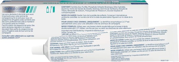 Virbac CET Enzymatic Toothpaste| Eliminates Bad Breath by Removing Plaque & Tartar Buildup | Best Pet Dental Care Toothpaste | Poultry Flavor, 2.5 oz tube