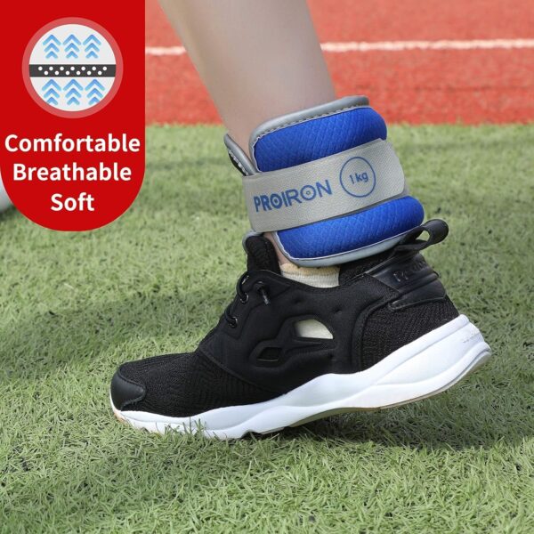 PROIRON Ankle Weights Wrist Leg Weights for Women Men 2/4/6/8LBS Reflective Ankle Weight Set for Fitness Exercise Jogging Aerobics