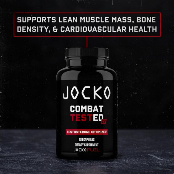 Jocko Fuel Test Booster for Men - Natural Endurance, Stamina, & Strength Booster - Muscle Builder for Men & Nitric Oxide Support with Ginger Root, Shilijat, & Tongkat Ali, 120ct (30 Servings)
