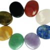 Chakra Stones 8 PCS Kit, Oval Shape, Tumbled & Polished, for Use in Grounding Balancing Soothing Meditation Reiki or as Worry Stones, Hot Spa Rock & Massage (8-pcs Chakra Stones)