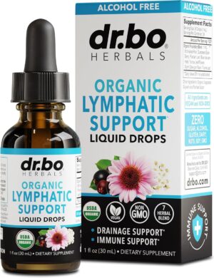 Lymphatic Drainage Supplements Drops - Organic Lymphatic Support Liquid Drops Cleanse with Echinacea for Lymph System Support Supplement, Lymph Node Detox Cleanse System Drainage - 1oz Vegan Non-GMO