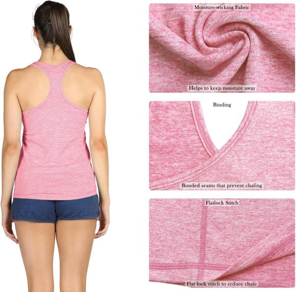 icyzone Women's Racerback Workout Athletic Running Tank Tops (Pack of 3)