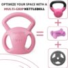 Yes4All Kettlebell 10&15lb Weight with Wide Multigrip Handle for Dumbbell Weights Exercises, Full Body Workout Equipment