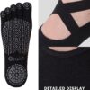 Ozaiic Yoga Socks for Women with Grips, Non-Slip Five Toe Socks for Pilates, Barre, Ballet, Fitness