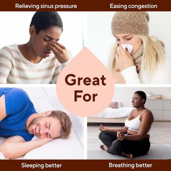 Breathe Blend Essential Oil Sinus Spray | Best Therapeutic Grade Essential Oils for Sleep, Stress, Congestion Relief | Peppermint, Eucalyptus, Rosemary, Clove, Olive, Cajeput, Mint | Aromatherapy Oils