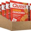 Quest Nutrition Cheese Crackers, Cheddar Blast, 10g Protein, 5g Net Carbs, 1g Sugar, Made with Real Cheese, 12 Packs (1.06 oz bags)