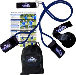 Arm Pro Bands Baseball Softball Resistance Training Bands - Arm Strength, Pitching and Conditioning Equipment, Available in 3 Levels (Youth, Advanced, Elite), Anchor Strap, Door Mount