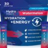 81UbnLd2ISL._AC_SL1500_.jpg HydroMATE Electrolytes Powder Drink Mix Packets Hydration Accelerator Low Sugar Rapid Party Relief Recovery Vitamin C Plus Caffeine Watermelon 30 Count