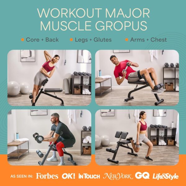 81UcWpqrp8L._AC_SL1500_.jpg Lifepro Roman Chair Hyperextension Bench - Adjustable Back Extension Machine for Glutes, Hamstrings, and Lower Back - Foldable Multipurpose Exercise Equipment for Home Gym