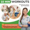 Chair Exercises for Seniors - Two Resistance Bands, Handles, and Printed Exercise Guide. Adjustable Fitness Equipment for Seniors, Elderly Home. Occupational & Physical Therapy Aids