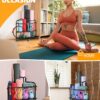 PLKOW Weight Rack for Dumbbells, Home Gym Storage for Dumbbells Yoga Mat Kettlebells, Yoga Mat Storage Rack for Garage, Home Gym