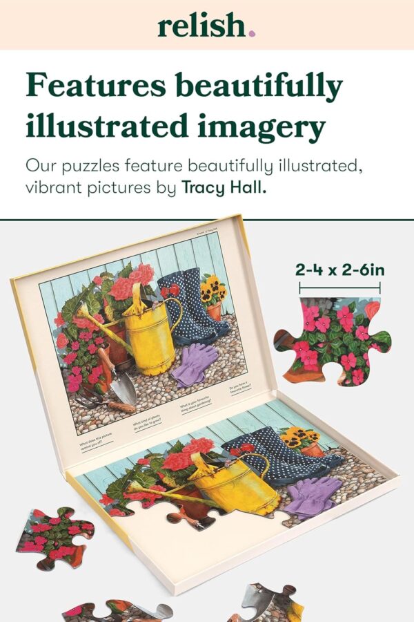 Relish Dementia Puzzles for Adults, 13 Piece Blooming Lovely Jigsaw Puzzle, Alzheimerís Products and Activities