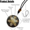 Amazing Gemstone Orgone Pendant with Black Tourmaline Crystal and Chakra Metatron Cube - Natural Healing Pendant Necklace for Women Men
