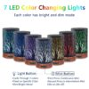 EQUSUPRO Essential Oil Diffuser 150ml Metal Aromatherapy Oil Diffuser Ultrasonic Cool Mist Diffuser with Auto Shut-Off Protection,7 Colors Changed LED for Home Office SPA Yoga