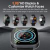 Smart Watch for Men Women(Answer/Make Calls), 1.95" HD Touch Screen Fitness Watch with Sleep Heart Rate Monitor, 110+ Sports Modes, IP68 Waterproof Activity Trackers Compatible with Android iOS, Black