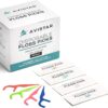 450 Individually Wrapped Floss Picks - Multi-Color Travel Floss Picks - Easy Grip Disposable Floss Picks - Dental Flossers for Teeth - Gently Removes Plaque & Food Particles Between Teeth